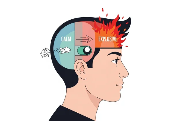 Metaphor for sudden, disproportionate anger