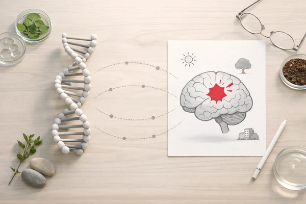 Genetics and anger concept